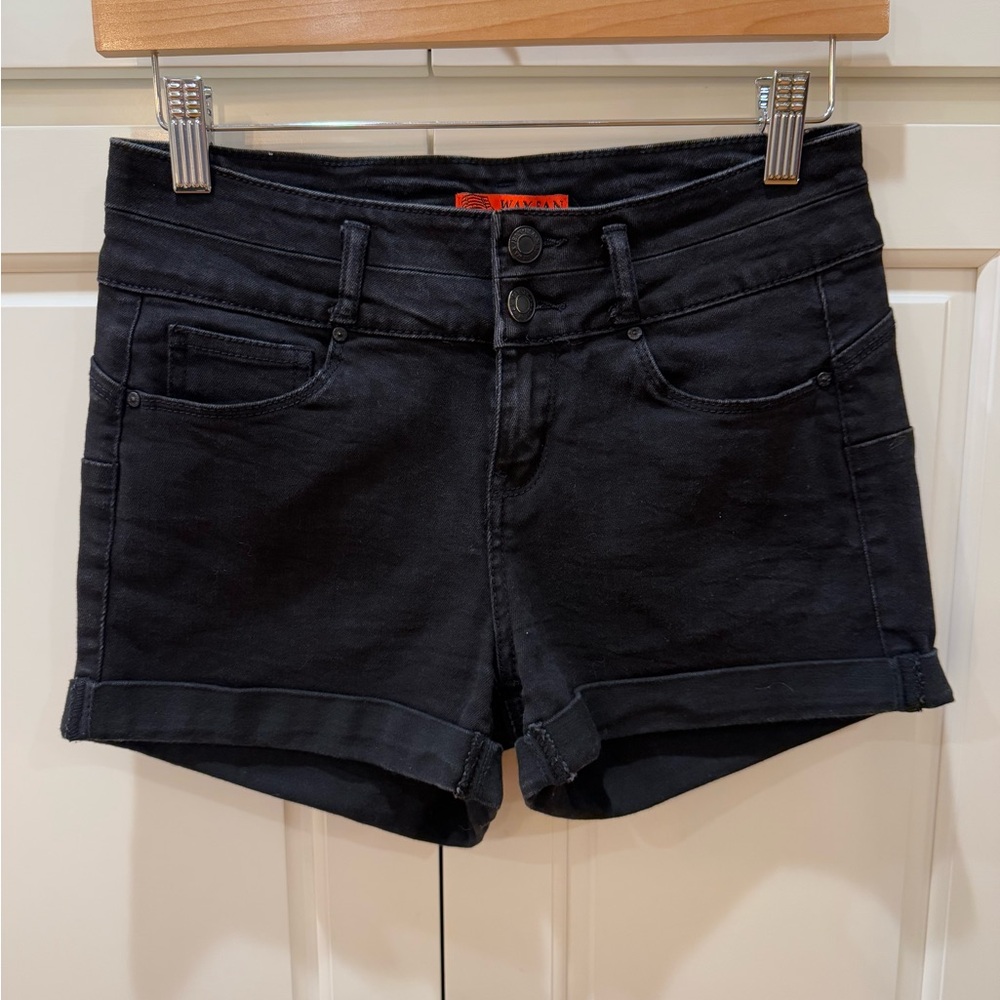 Women's Black Denim Shorts